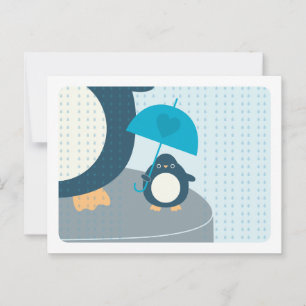 Cute Penguin Boy Paroles de conseil maman carte po