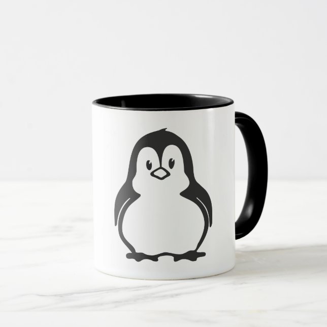 Cute Penguin Café Mugs (Devant droit)