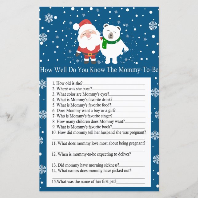 Cute père Noël et ours polaire, comment bien savez (Devant)