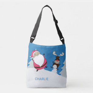Cute Père Noël & Reindeer sacs personnalisés