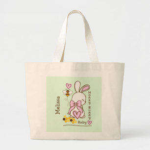 Cute & Personnalisable Sac fourre-tout bébé lapin 