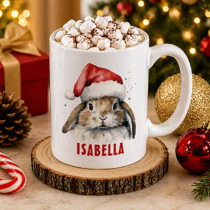 Cute personnalisation Rabbit Mug de Noël