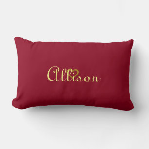 Cute Personnalisé Bourgogne Sweet Gold Coussin de