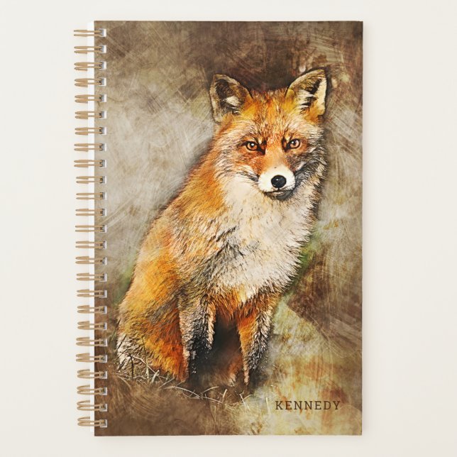 Cute Personnalisée Aquarelle Fox Art (Devant)
