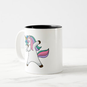 Cute Personnalisée Unicorne Mug à deux tons