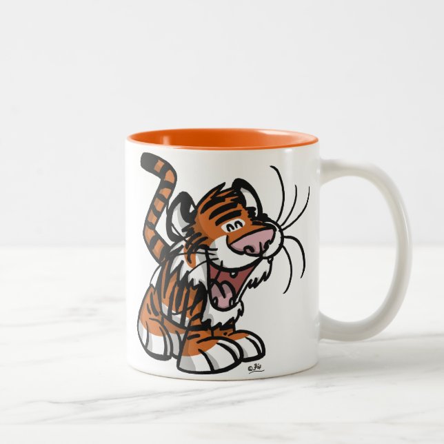 Cute Petit Cartoon Tiger Mug (Droit)