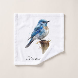 Cute Petite Montagne Bluebird Aquarelle, personnal