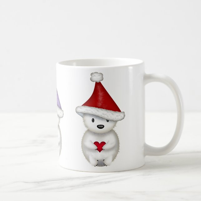 Cute Petite Ours Polaires Mug de Noël (Droite)