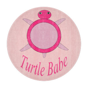 Cute Pink Turtle Babe Planche à découper