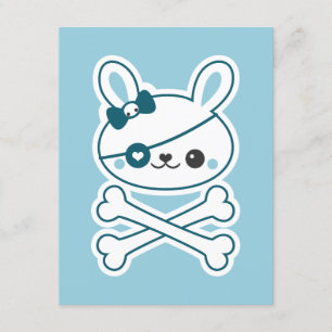 Cute Pirate Bunny Invitations de fête d'anniversai