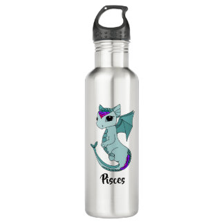 Cute Pisces Dragon conception bouteille d'eau zodi