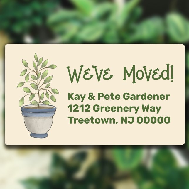 Cute Plante Aquarelle Étiquette (Créateur téléchargé)