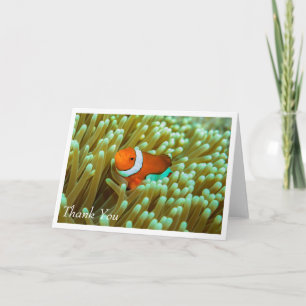 Cute poisson clown sur mer Carte de voeux Anémoniq