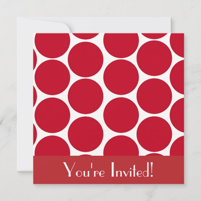 Cute Polka Dot Invitation (Devant)