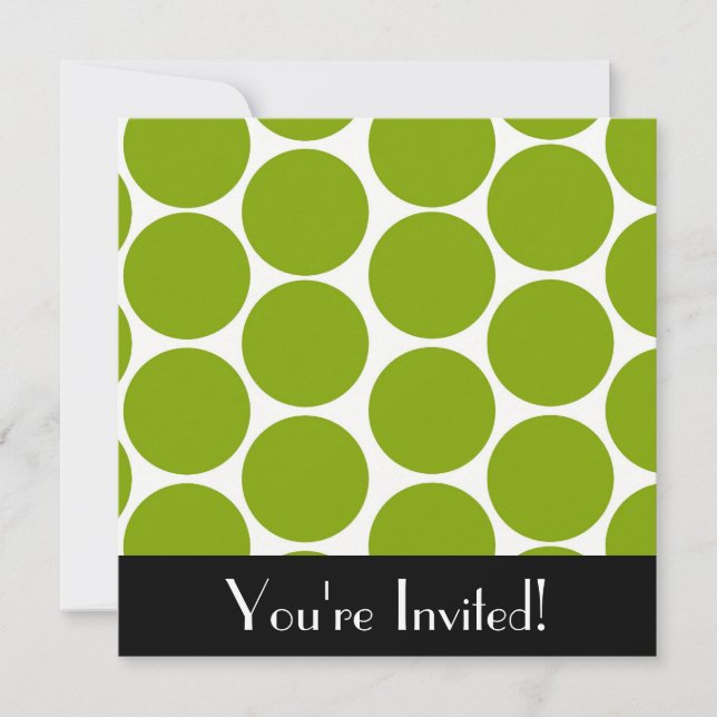 Cute Polka Dot Invitation (Devant)