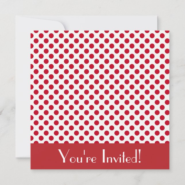 Cute Polka Dot Invitation (Devant)