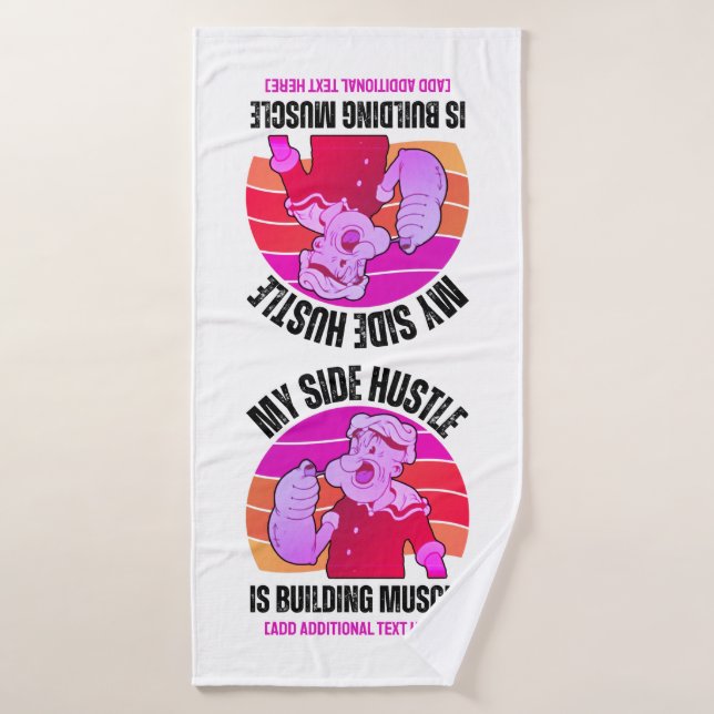 Cute POPEYE My Side Hustle Construis Muscle Gym (Serviette de bain)