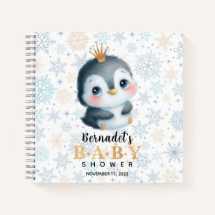 Cute Princess Penguin Baby shower Livre d'invité