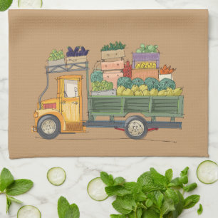 Cute Produire Camion Serviette de cuisine