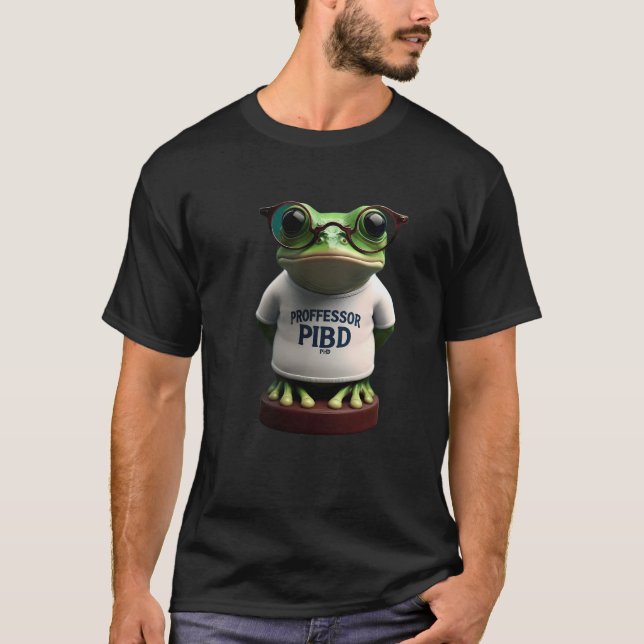 Cute Professor Frog Academic Joke T-Shirt (Devant)