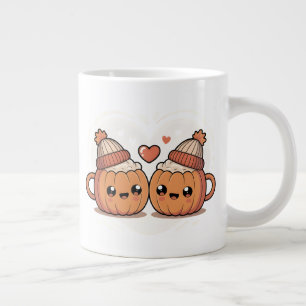 Cute Pumpkin Couple Mugs