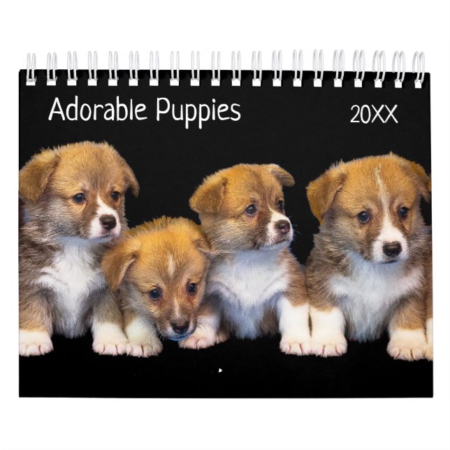 Cute Puppies Pet Photo Calendrier (Protection)