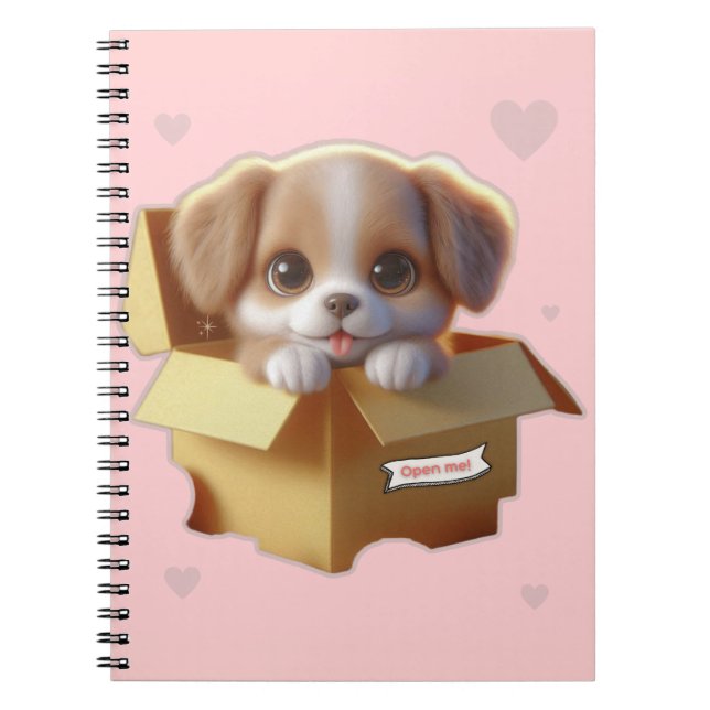 Cute Puppy Notebook | Kawaii Dog Journal (Devant)