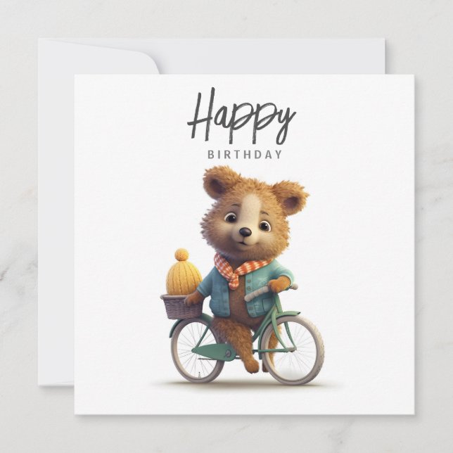 Cute quokka à vélo, Joyeux anniversaire (Devant)