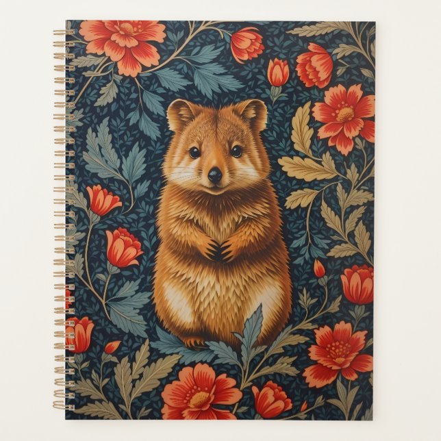 Cute Quokka William Morris Inspiré Floral (Devant)