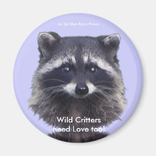 Cute Raccoon Magnets de la faune