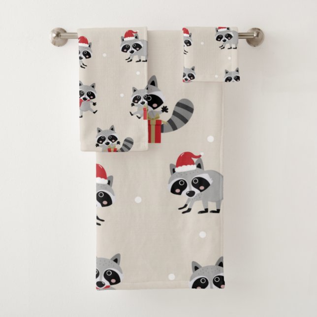 Cute Raccoon Motif de Noël (En situation)