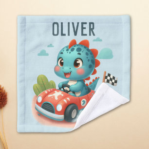 Cute Racer Dino conduire une voiture rapide
