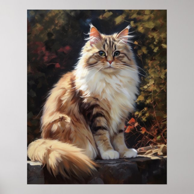 Cute Ragamuffin Art Chat Imprimer Poster (Devant)
