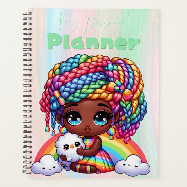 Cute Rainbow Chibi Girl "My Personal Planner" (Devant)