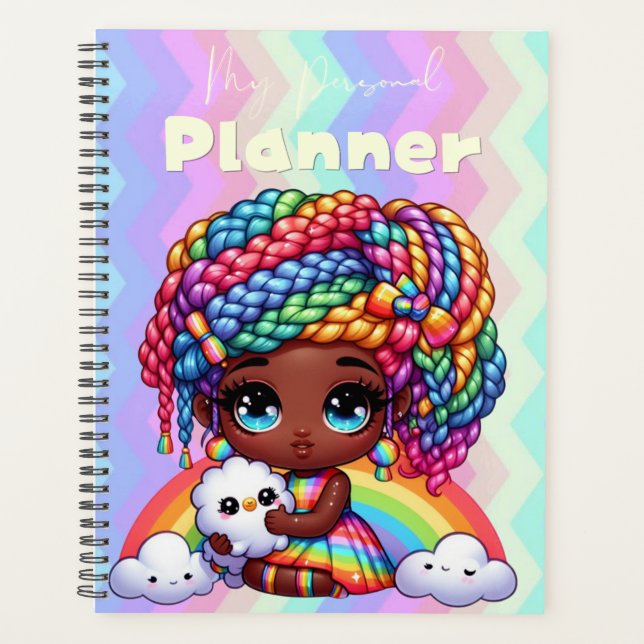 Cute Rainbow Chibi Girl "My Personal Planner" (Devant)