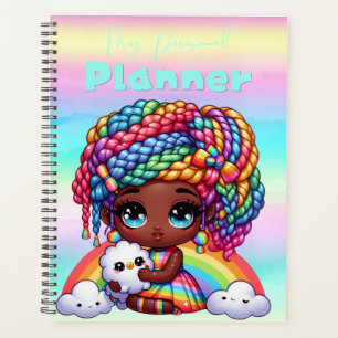 Cute Rainbow Chibi Girl "My Personal Planner"