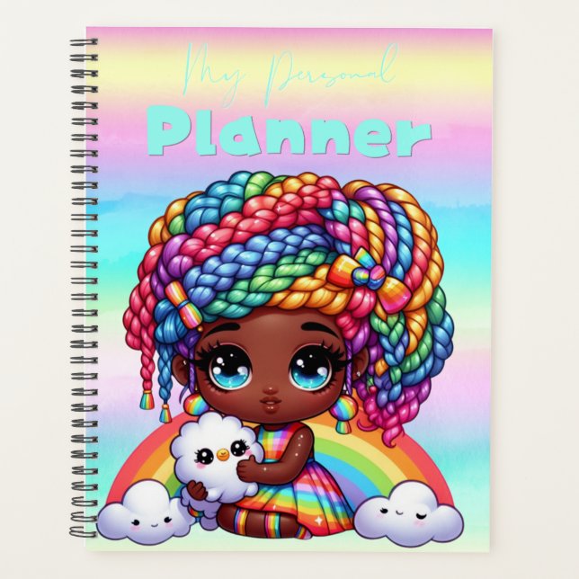 Cute Rainbow Chibi Girl "My Personal Planner" (Devant)