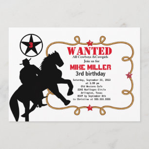 Cute Recherchée Invitation Western Cowboy