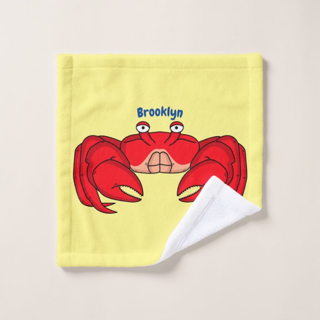 Cute red crab cartoon (Gant de toilette)