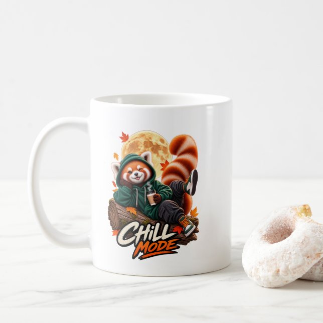 Cute Red Panda Chill Mode Mug (Avec donut)