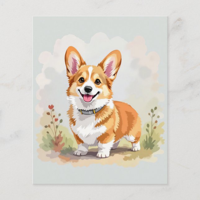 Cute Red Pembroke Welsh Corgi Dog (Devant)