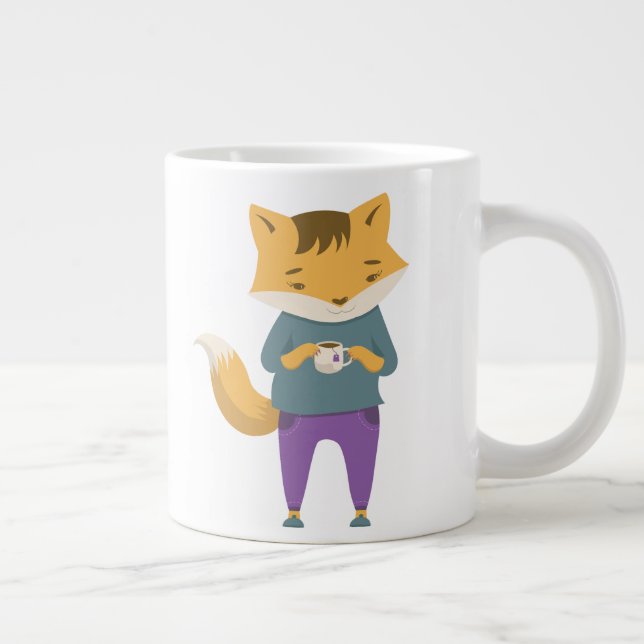 Cute renard avec tasse de thé (Droite)