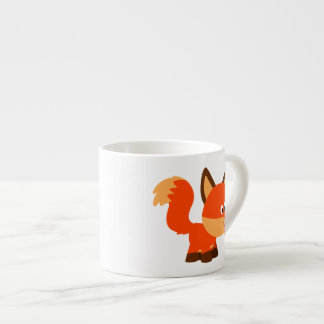 Cute Renard Cartoon Et Papillon Espresso Mug