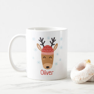 Cute renne de Noël Personnalisé Mug de Noël