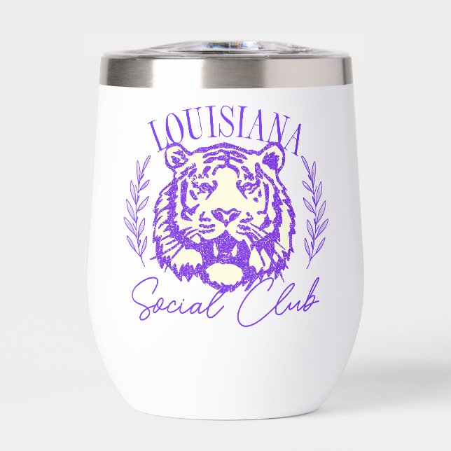 Cute Retro Louisiana Social Club Vin Tumbler (Avant)