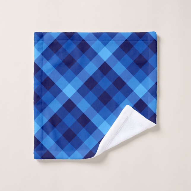 Cute Rétro Océan Bleu Lavabo Plaid (Gant de toilette)