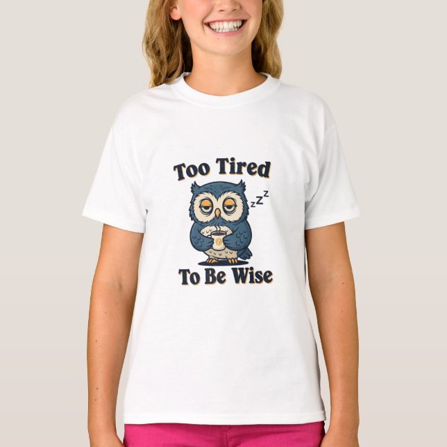 Cute Retro Owl Girls Graphic T-Shirt (Devant)