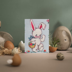 Cute rétro vintage Esater lapin ajouter carte de m