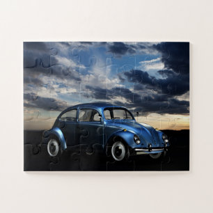 CUTE RETRO VOITURE NUAGE SKY PAYSAGE JIGSAW PUZZLE