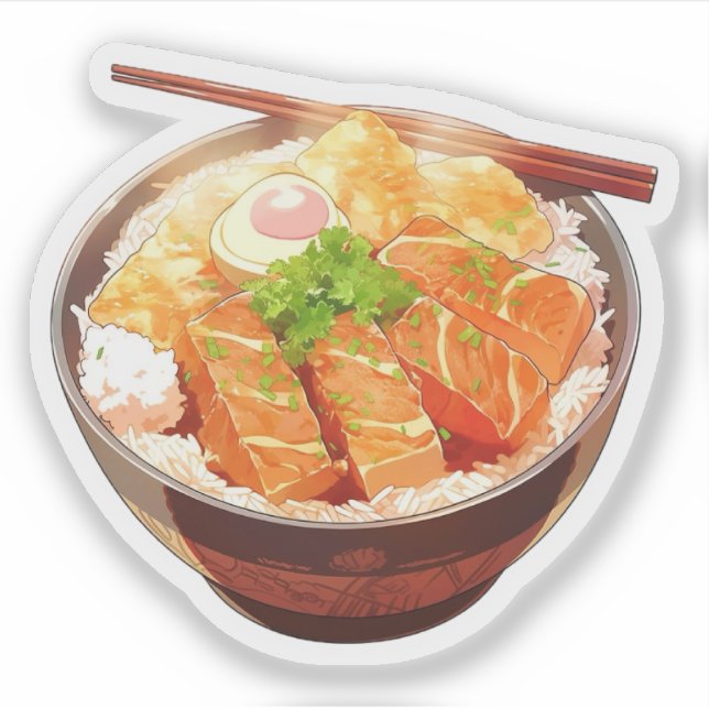 Cute Rice Bowl Sticker (Devant)